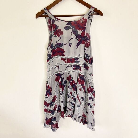 Free People Intimately Free People Voile and Lace Trapeze Slip Dress in Smoke - Picture 3 of 8